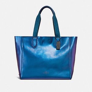Genuine Coach Derby Tote in Metallic Blue